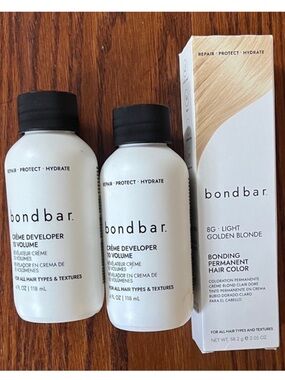 Bondbar • Bonding Permanent Hair Color + Developer Set • Light Golden Blonde |